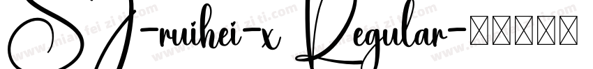 SJ-ruihei-x Regular字体转换